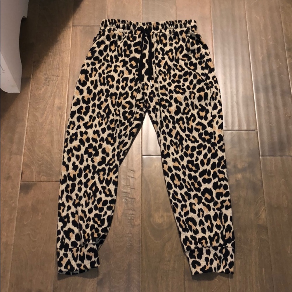 Cheetah print joggers